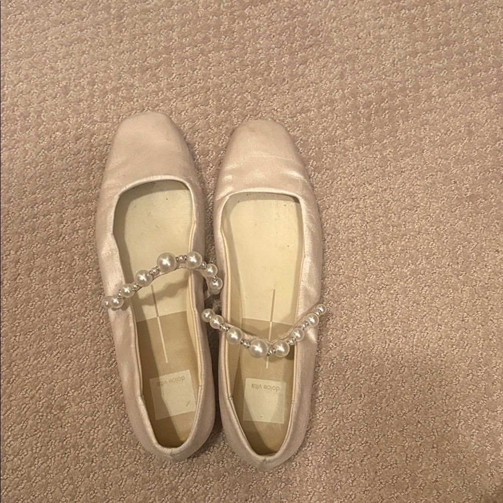 Dolce Vita Cream Pearl Flats - Picture 10 of 10